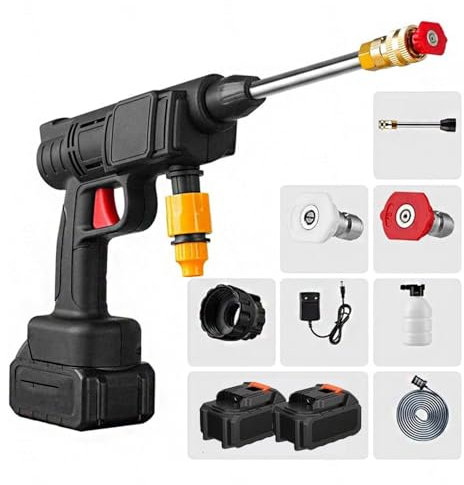 BesBet Limpieza De PresióN Sin Cable, Potencia 600w, Dos BateríAs 24v1500mah Hidro Limpiador, FáCil De Cargar Hidrolimpiadora, Conozca Una Variedad De Limpieza