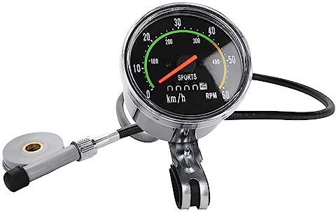 Fahrrad -Kilometerzähler, Fahrrad Tachometer Old School Style Bike Mechanischer Analog -Kilometermesser Zyklus Stoppuhr Cyclocomputer für die meisten Fahrrad
