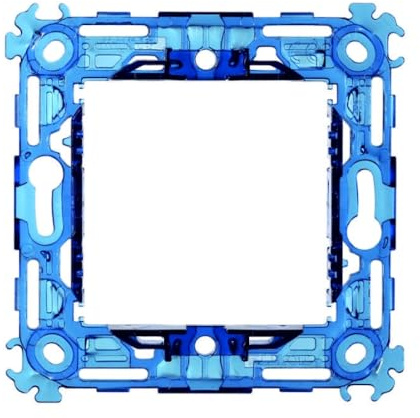 SUPPORTO A 2 MODULI, PER CASSETTA SCATOLA TONDA 502, PER PLACCA A 2 POSTI, COMPATIBILE CON VIMAR ARKE', SERIE CIVILE, MASCHERINA