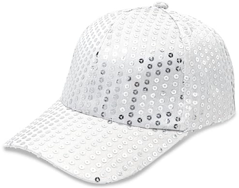 LXOrdora Sequined Baseball Cap for Kids Parent Child Party Hat Silver