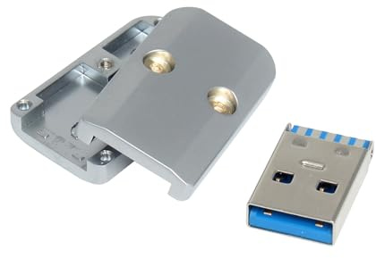 Lerpwige USB3.0 Adapter Für Männliche Steckverbinder Mit 6 Mm Öffnung Für Schnelle Datenübertragung Und Geräteladung Aluminiumgehäuse