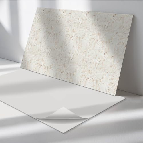 Panneaux Décoratifs 40x20 cm PVC Vinyle Imperméable Autocollant Rectangulaire Fixation Murale Installation Rapide Multipak Gareage Design - Modèle de carreaux de marbre