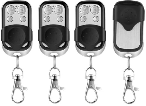 4 Stück Tor-Fernbedienung, 433,92 MHz, Universal-Rolling-Code, Fernbedienung für Garage, kabellos, 4 Tasten, für Garagentor, mit Schiebedeckel