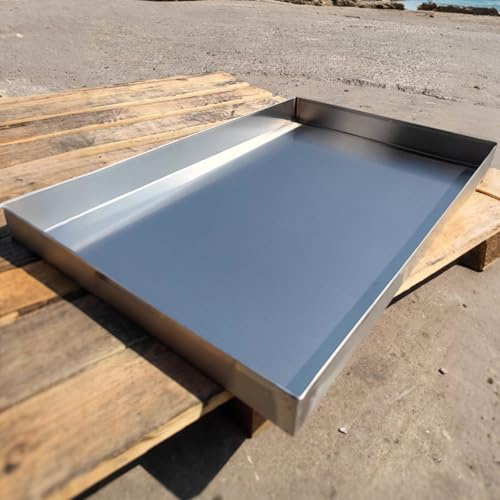 Auffangwanne Große Wasserschale Ablaufwanne verhindert effektiv Wasserlecks und Kondensation Die Dicke beträgt 0.8 mm und das Material ist Edelstahl 304(80x40cm(32x16in))