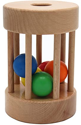 Qsvbeeqj Rulli Sonaglio Di Legno Per Bambini Da 0 Anni Babe Infant Gym
