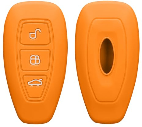 kwmobile Cover Chiavi Auto Compatibile con Ford con 3 tasti Keyless Go - Custodia Protettiva Chiave Auto Copri Telecomando Gomma - Portachiave Macchina Silicone