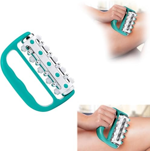 Massageroller, 2025 Neu Lymphdrainage Massagegerät für Faszien & Narbengewebe – Handmassageroller zur Selbstmassage von Beinen, Armen, Füßen & Rücken (Grün)