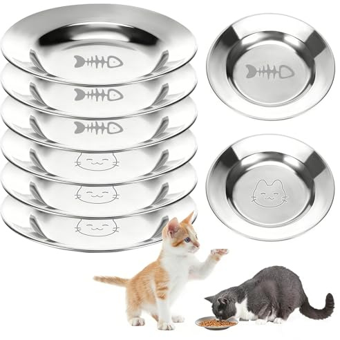 Freyeeti 6 ciotole per gatti in acciaio inox, ciotola per cibo per gatti, ciotola per gatti, ciotola per gatti, ciotola per gatti, ciotola per gatti, ciotola per gatti, ciotola per gatti, ciotola per