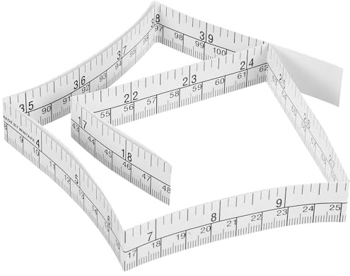 DECOMELODY Lot de 25 Mètres Ruban en Papier Jetables 1 Mètre Largeur 2 CM Double Graduation Métrique et Impériale Ruban de Mesure Souple pour Plaies et Loisirs Créatifs