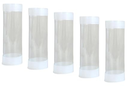 F Fityle 5Pcs Golf Ball Storage Tube Golf Ball Case Accessories,Anti Scratch Collectible Round Transparent Packaging Box Container