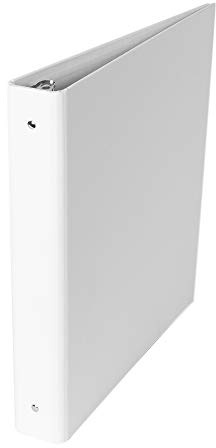 Bigso Box of Sweden Ringo Fiberboard 3-Ring Binder Organizer to Store Projects or Papers - Sturdy and Durable 1 Inch Binder for Everyday Use at School or Work - 11 in x 11.8 in x 1 in - White