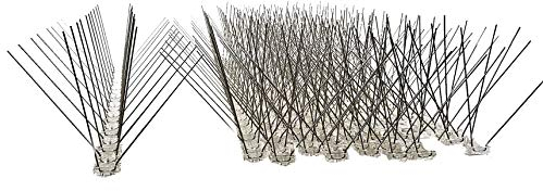 10 Stück (5 m) Taubenabwehr, 4 Reihen Spikes auf 50 cm Polycarbonatleiste, Taubenspikes, Vogelabwehr - DIREKT VOM Hersteller