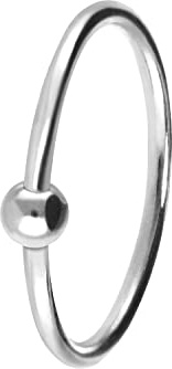 PIERCINGLINE 925er STERLING SILBER Nasenpiercing Piercing Nase Ring biegbar Silberfarben 5 x 2 mm