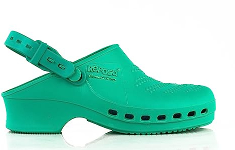 Reposa - Sabots Professionnels, modèle Complete, avec lacet, Vert, 41.5 EU