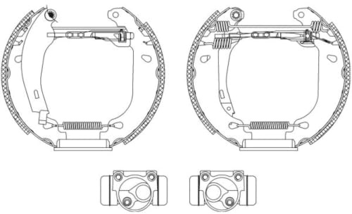 HELLA 8DB 355 003-761 Bremsbackensatz - R0270 - Bremssystem: Bendix