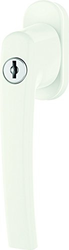 Roto Line Poignée de fenêtre verrouillable 40 Nm blanc trafic avec vis tige carrée 7 x 43 mm