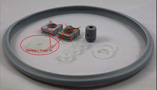 Reparaturset für Schnellkochtopf Silit 22cm Sicomatic S + SN + SL Set3 NACHBAU 8-TLG. Dichtungsring, Ventildichtung, Dichtstück etc.