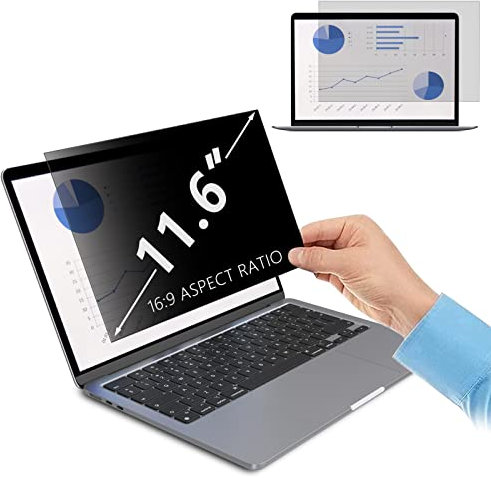 PaceBid Filtre de Confidentialité Premium, Film Protection Anti Regard pour Écran d'Ordinateur & Moniteur (11.6 Pouces), Filtre confidentialité pour écran d'ordinateur Portable 11.6 Pouces
