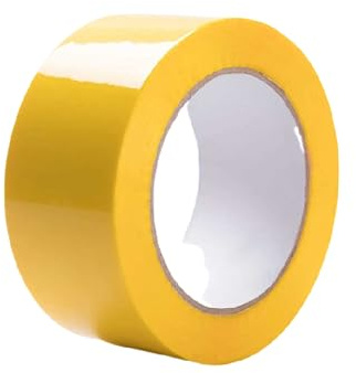 Venuscello® 6 x Parcel Packaging Tape Yellow 48mm x 66m Strong Packing for Sealing Boxes, Cartons and for Keeping Goods Firmly sealed Transit Sticky Thick