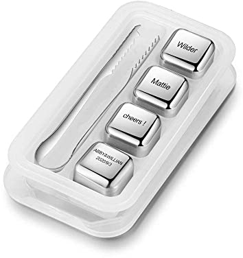 Jewelora pierres de whisky personnalisées roches gravées glaçons réutilisables pour boissons whisky écossais vin Gin refroidissement refroidissement cadeaux pour hommes père (1SET)