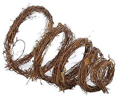 DANYANGY Natural Grapevine Wreath Decorative Wooden Twig Vine Branch Wreath for DIY Craft Front Door Wall Hanging Christmas Craft Wreath Ring