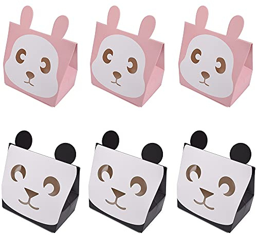 20 Stücke Geschenktaschen Papiertüte, Papier Geschenktüten Partytüte, Geschenktüten Kinder Partytüten, Papier Candy Tüten, 2 Formen, zum Verpacken von Süßigkeiten und Keksen Verwendet