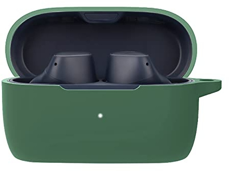 GIOPUEY Hülle für Jabra Elite 3, Silikon Stoßfeste Schutzhülle, Ultradünn Case Cover, Kein Geruch, Hülle Silikon - Armee grün