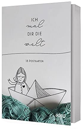 adeo Verlag - Ich mal dir die Welt - Postkartenset (A6, Multicolor, Unisex-Erwachsene, Allgemein, 1 Stück)