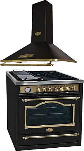 Kaiser Cuisinière à induction HC 93655 IEm+A 9315 Em, Cuisinière électrique 90 cm + Hotte aspirante 90 cm