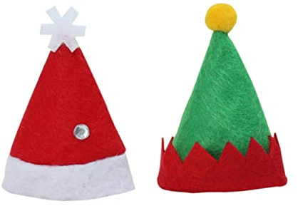 Gadpiparty 6stücke Teiliges Mini Weihnachtsmützen Vliesstoff Lutscher-hüte Mit Elf-design Festliche Candy Deko Für Weihnachten Zufällige Farben Für Heim Shop-dekoration