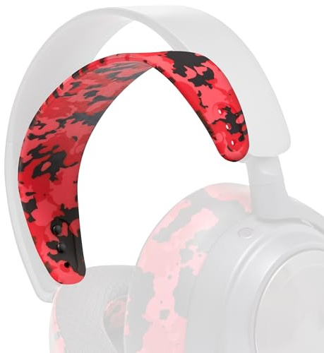 WC HeadbandZ Arctis Nova – Silikon-Kopfband für Arctis Nova Headsets | Von Wicked Cushions | Verbesserte Flexibilität, Komfort und Stil, passende Ohrpolster-Designs | Red Camo