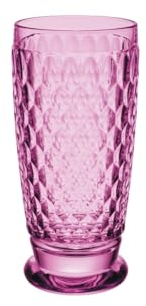 Villeroy & Boch - Boston Berry bicchiere da long drink, 300 ml, bicchiere da cocktail in cristallo, lavabile in lavastoviglie, rosa