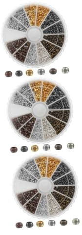 DIYEAH Kupferperlen Mit Großem Loch Farben Spacer Beads Für Schmuckherstellung Bastelmaterialien Für Kreative Projekte Und