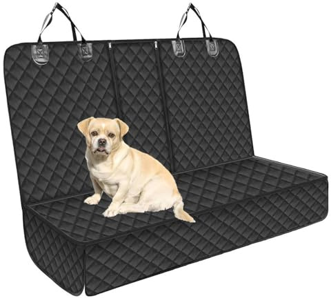 dunog Hundedecke Auto Rückbank, für FIAT 500/500C/500E/Abarth 500 2007-2022 Wasserdichter kratzfester Rücksitzbezug, rutschfeste, waschbare Hundereise,B