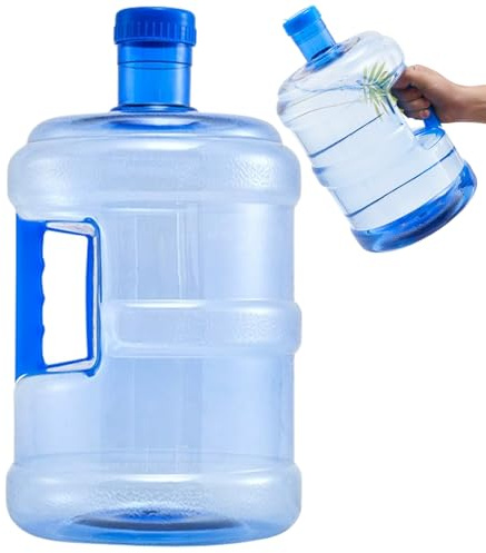 Wasserspender Flasche, 7,5 l Wasserkrug mit Griff transparenter Wasserbehälter mit Schraubkappe PET PETABLE TROGABLE Wasser Tank für Haus im Haus im Haus im Haus im Freien, Gallone Wasserflasche