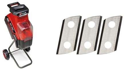 Einhell Akku-Messerhäcksler REDAXXO 36/25 Power X-Change (36 V, max. 25 mm Aststärke, 3 Wendemesser aus Stahl, 55 L Fangsack, Transportgriff, Stopfer, inkl. 3 Ersatzmesser)