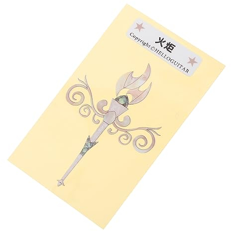 BESTonZON Adesivo Decorativo Paletta Chitarra Fiore in Resistente Decorazione Personalizzata Per Paletta Di Chitarre Acustiche Ed Elettriche Accessorio Vintage Per Valorizzare Lo Strumento