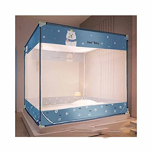 itonc Bedcurtain 3 Seitlichen Öffnungen Post Bett Vorhang Baldachin Netting Bettwäsche Für Kinder Erwachsene König Größe Betten Schnelle Und Einfache Montage System,5,1.5 * 2.0 M
