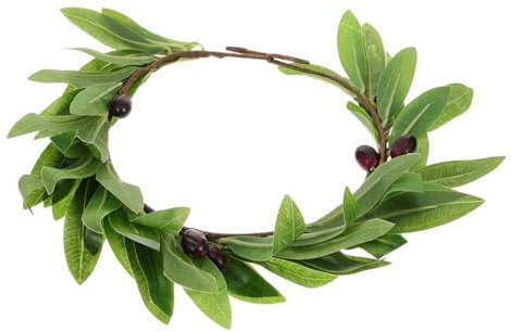 FRCOLOR Blumenkranz Haarreif Olivenblatt Künstlich Leicht Kopfschmuck Damen Braut Party Fotozubehör