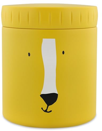 Trixie Tarro aislado para alimentos, Mr. Lion, 350 ml, a prueba de fugas y portátil, mantiene la comida caliente o fría, acero inoxidable, contenedor de almuerzo para niños