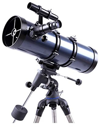 Telescope Télescope réflecteur pour Adultes débutants en Astronomie, télescopes de Voyage Portables, avec trépied et viseur en Acier Inoxydable, Excellent Cadeau d'astronomie pour Enfants,