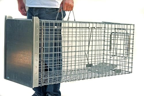 Falle Marderfalle Katzenfalle Fuchsfalle Biberfalle Tierfalle Kastenfalle Waschbärfalle 1 Türen 80x34x34 cm Mit Extra Köder