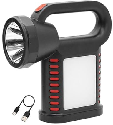 Linterna de camping – Lámpara LED de camping linterna solar | Linterna portátil recargable, equipo de supervivencia para senderismo, tormenta, mochileros, cortes de energía
