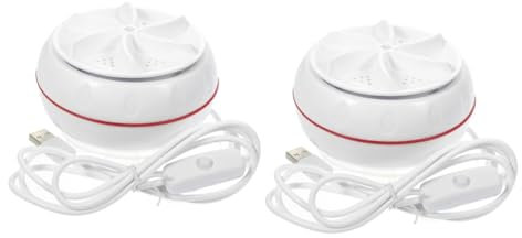 VILLCASE 2 Minilavadoras Portátiles De Abs Blancas