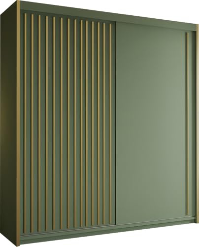 FURNITUREWAVE Modern Double or Triple Door Sliding Wardrobe with Hanging Rails & Shelves |3 sizes 150cm/203cm/250cm