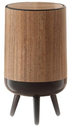 KiBcsLic Contenedor de Basura Redondo de 15 litros con Patas para Espacios Domésticos, con Tapa, Individual