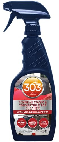 303 (30571) Car Tonneau Cover & Convertible Top Cleaner 473 ml - Effective Cleaning for Fabric & Vinyl Tops + Free Fiwiko Nitrile Gloves