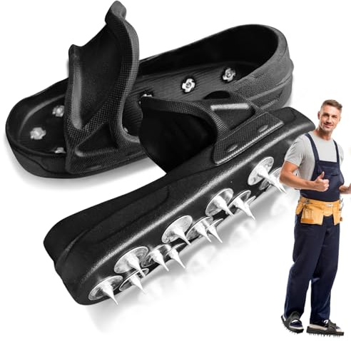 Sharp Shoes with Spikes for Resinous Coatings Safe Walking on Floor Leveling Compounds Materials Self Leveling Cement Epoxy Top Coats Concrete Resin XL