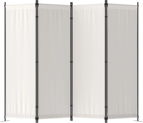 XPJYUA Pantalla de privacidad para balcón Mamparas divisorias de ambientes Plegables, 4 Paneles divisores 88, separadores portátiles for el hogar, la Oficina, Dormitorio(White)