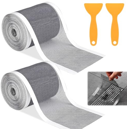 JIRVEX 2 pezzi filtro doccia capelli 10 cm x 10 m – Filtro scarico doccia ritagliabile con adesivo e 2 spatole per vasca da bagno, cucina, balcone